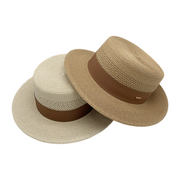 No. 643 Paper Braid Wide Brim Boater Hat