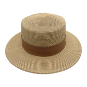 No. 643 Paper Braid Wide Brim Boater Hat