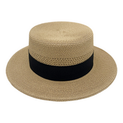 No. 643 Paper Braid Wide Brim Boater Hat