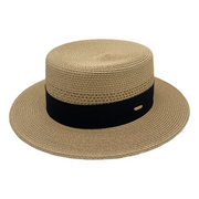 No. 643 Paper Braid Wide Brim Boater Hat