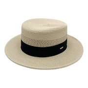 No. 643 Paper Braid Wide Brim Boater Hat