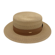No. 643 Paper Braid Wide Brim Boater Hat