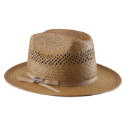 No. 657 Paper Straw Fedora Hat with Vented Crown