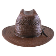 No. 657 Paper Straw Fedora Hat with Vented Crown