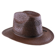 No. 657 Paper Straw Fedora Hat with Vented Crown