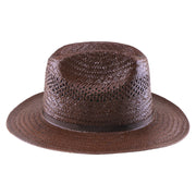 No. 657 Paper Straw Fedora Hat with Vented Crown