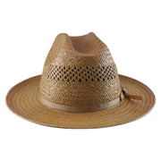 No. 657 Paper Straw Fedora Hat with Vented Crown