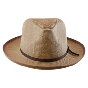 No. 673 Paper Braid Gambler Hat with Key Charm