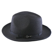 No. 673 Paper Braid Gambler Hat with Key Charm