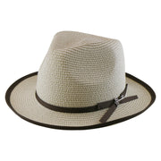 No. 673 Paper Braid Gambler Hat with Key Charm