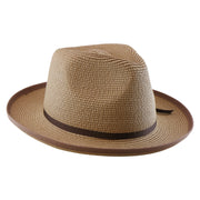 No. 673 Paper Braid Gambler Hat with Key Charm
