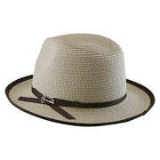 No. 673 Paper Braid Gambler Hat with Key Charm