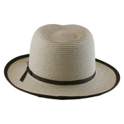 No. 673 Paper Braid Gambler Hat with Key Charm