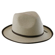 No. 673 Paper Braid Gambler Hat with Key Charm