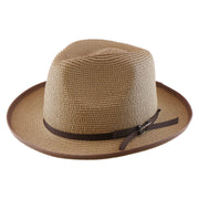No. 673 Paper Braid Gambler Hat with Key Charm