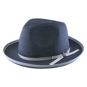 No. 673 Paper Braid Gambler Hat with Key Charm