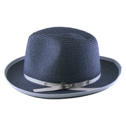 No. 673 Paper Braid Gambler Hat with Key Charm