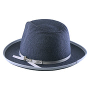 No. 673 Paper Braid Gambler Hat with Key Charm