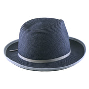 No. 673 Paper Braid Gambler Hat with Key Charm