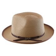 No. 673 Paper Braid Gambler Hat with Key Charm
