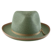 No. 673 Paper Braid Gambler Hat with Key Charm