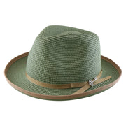 No. 673 Paper Braid Gambler Hat with Key Charm