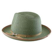 No. 673 Paper Braid Gambler Hat with Key Charm