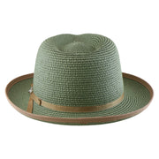 No. 673 Paper Braid Gambler Hat with Key Charm