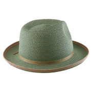 No. 673 Paper Braid Gambler Hat with Key Charm