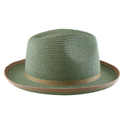 No. 673 Paper Braid Gambler Hat with Key Charm