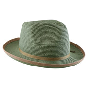No. 673 Paper Braid Gambler Hat with Key Charm
