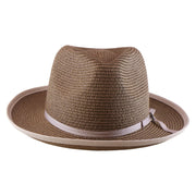No. 673 Paper Braid Gambler Hat with Key Charm