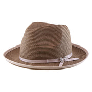 No. 673 Paper Braid Gambler Hat with Key Charm