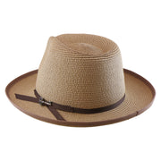 No. 673 Paper Braid Gambler Hat with Key Charm
