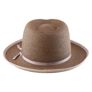 No. 673 Paper Braid Gambler Hat with Key Charm