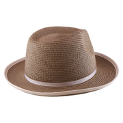No. 673 Paper Braid Gambler Hat with Key Charm