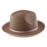 No. 673 Paper Braid Gambler Hat with Key Charm
