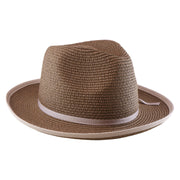 No. 673 Paper Braid Gambler Hat with Key Charm