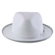 No. 673 Paper Braid Gambler Hat with Key Charm