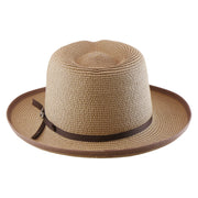 No. 673 Paper Braid Gambler Hat with Key Charm