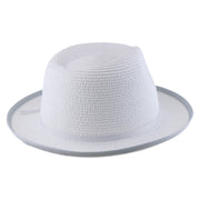 No. 673 Paper Braid Gambler Hat with Key Charm