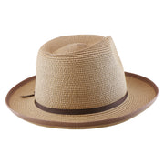 No. 673 Paper Braid Gambler Hat with Key Charm