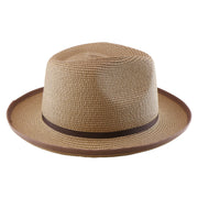 No. 673 Paper Braid Gambler Hat with Key Charm