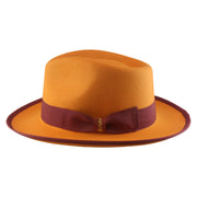 No. 697 Polyester Felt Fedora Hat with Contrast Trim
