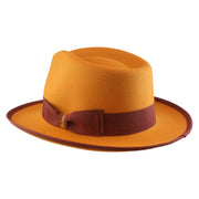 No. 697 Polyester Felt Fedora Hat with Contrast Trim