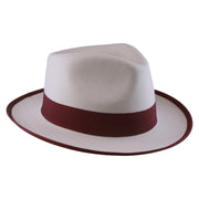 No. 697 Polyester Felt Fedora Hat with Contrast Trim