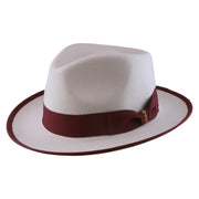 No. 697 Polyester Felt Fedora Hat with Contrast Trim