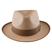 No. 697 Polyester Felt Fedora Hat with Contrast Trim