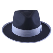 No. 697 Polyester Felt Fedora Hat with Contrast Trim