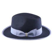 No. 697 Polyester Felt Fedora Hat with Contrast Trim
